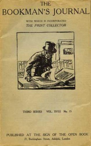 Image for The Bookman's Journal ,Third Series, Vol. 18, No. 15