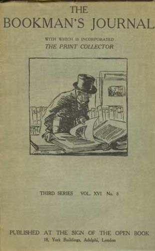 Image for The Bookman's Journal, Third Series, Vol 16, No. 8