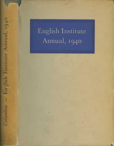 Image for English Institute Annual, 1940