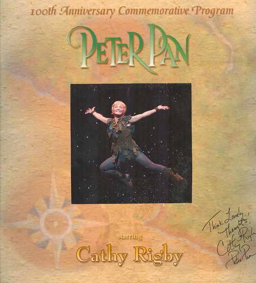 Image for Peter Pan, Starring Cathy Rigby: 100th Anniversary Commemorative Program