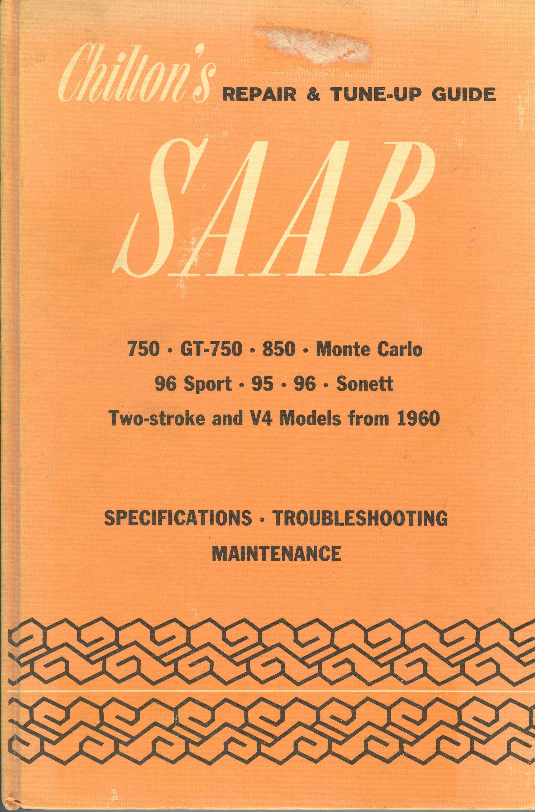 Image for Chilton's Repair and Tune Up Guide For the Saab