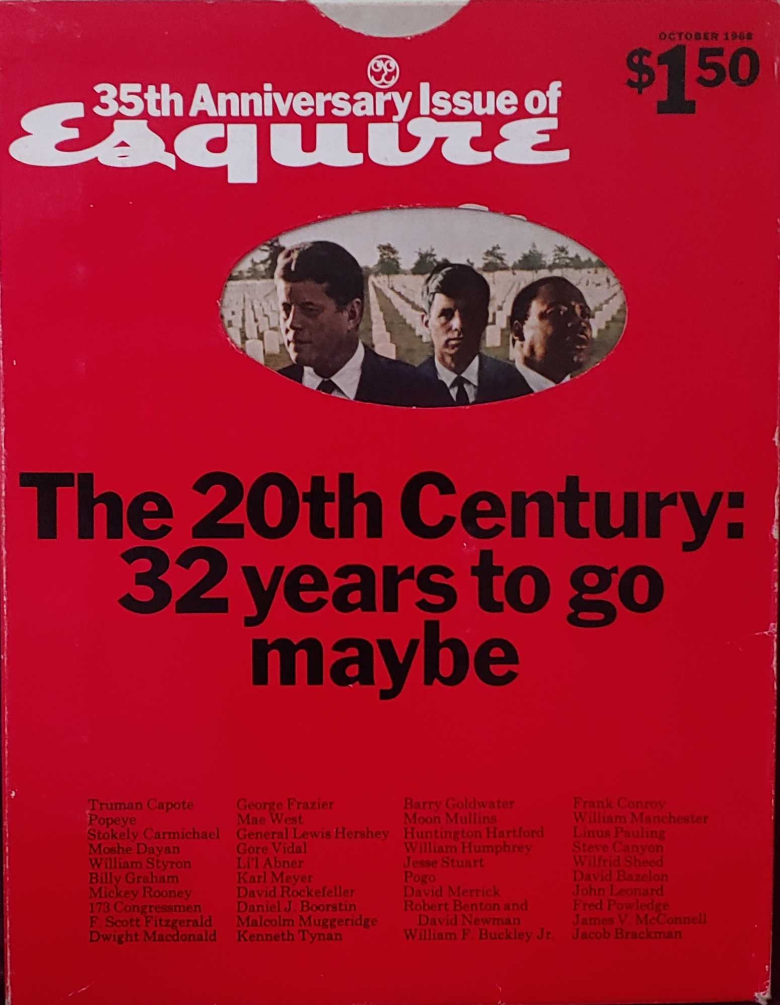 Image for 35th Anniversary Issue of Esquire, October 1968. The 20th Century: 32 years to go maybe