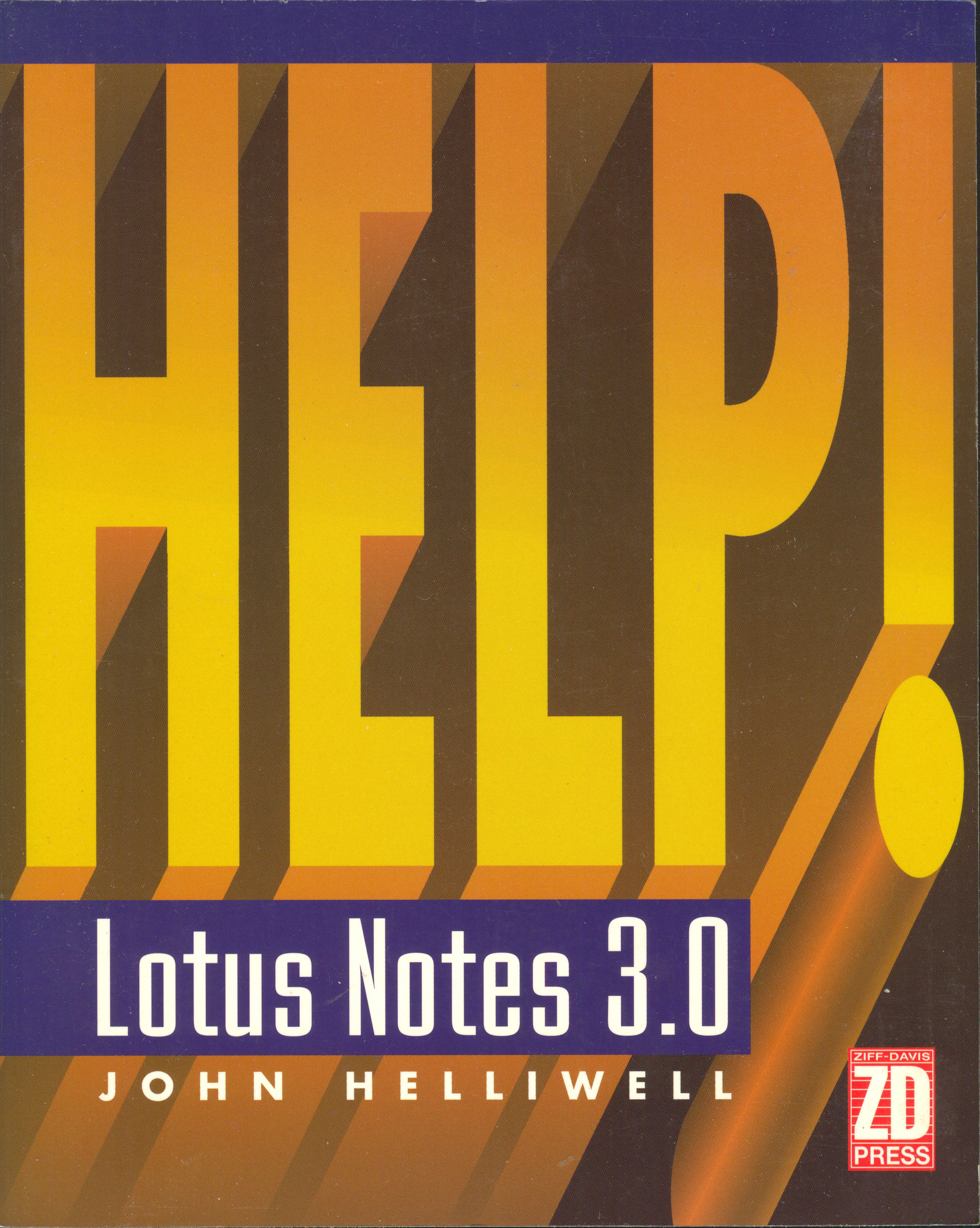 Image for HELP! Lotus Notes 3.0
