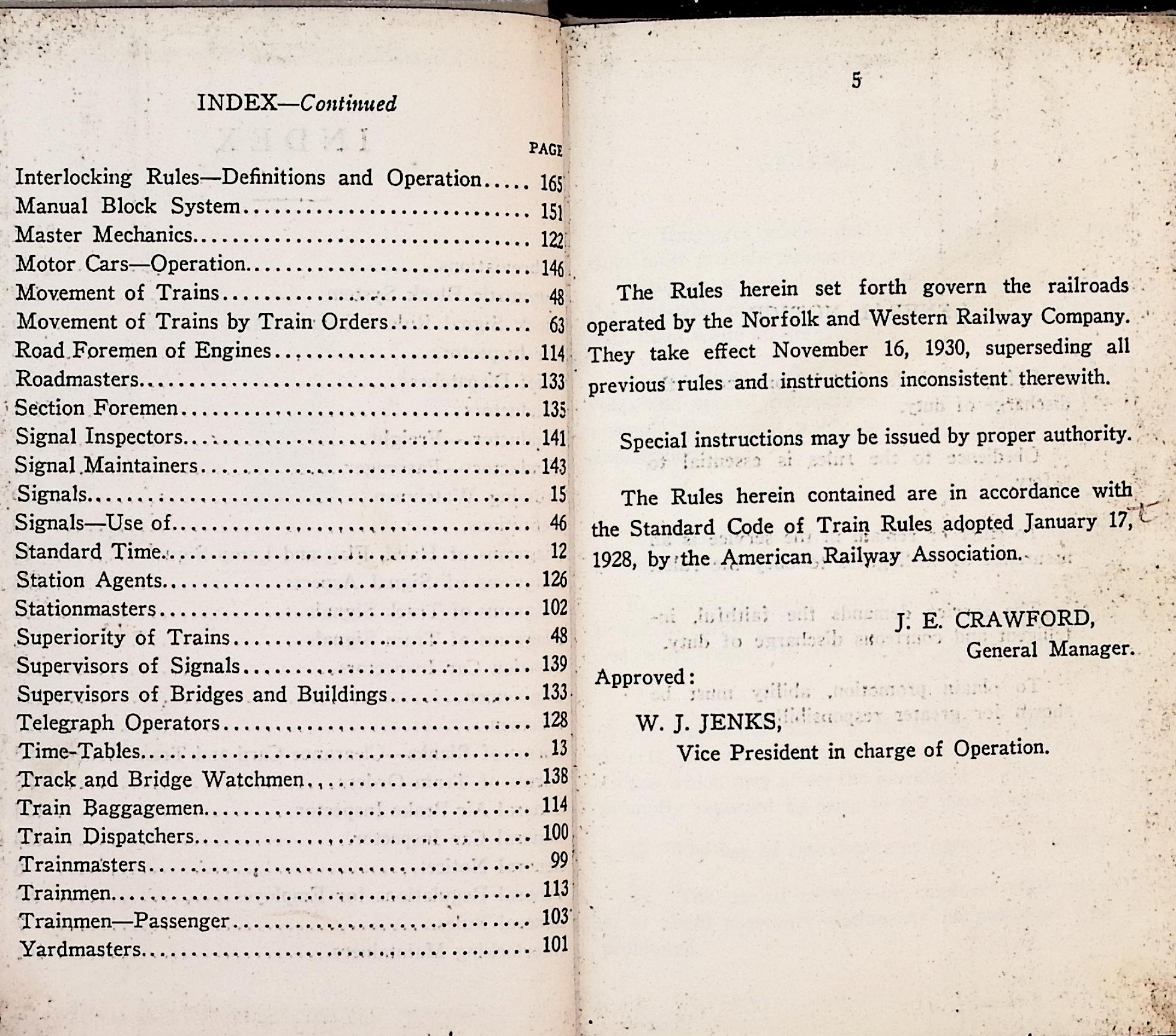 Norfolk and Western Railway Company : Rules and Regulations for the Government of the Operating Department