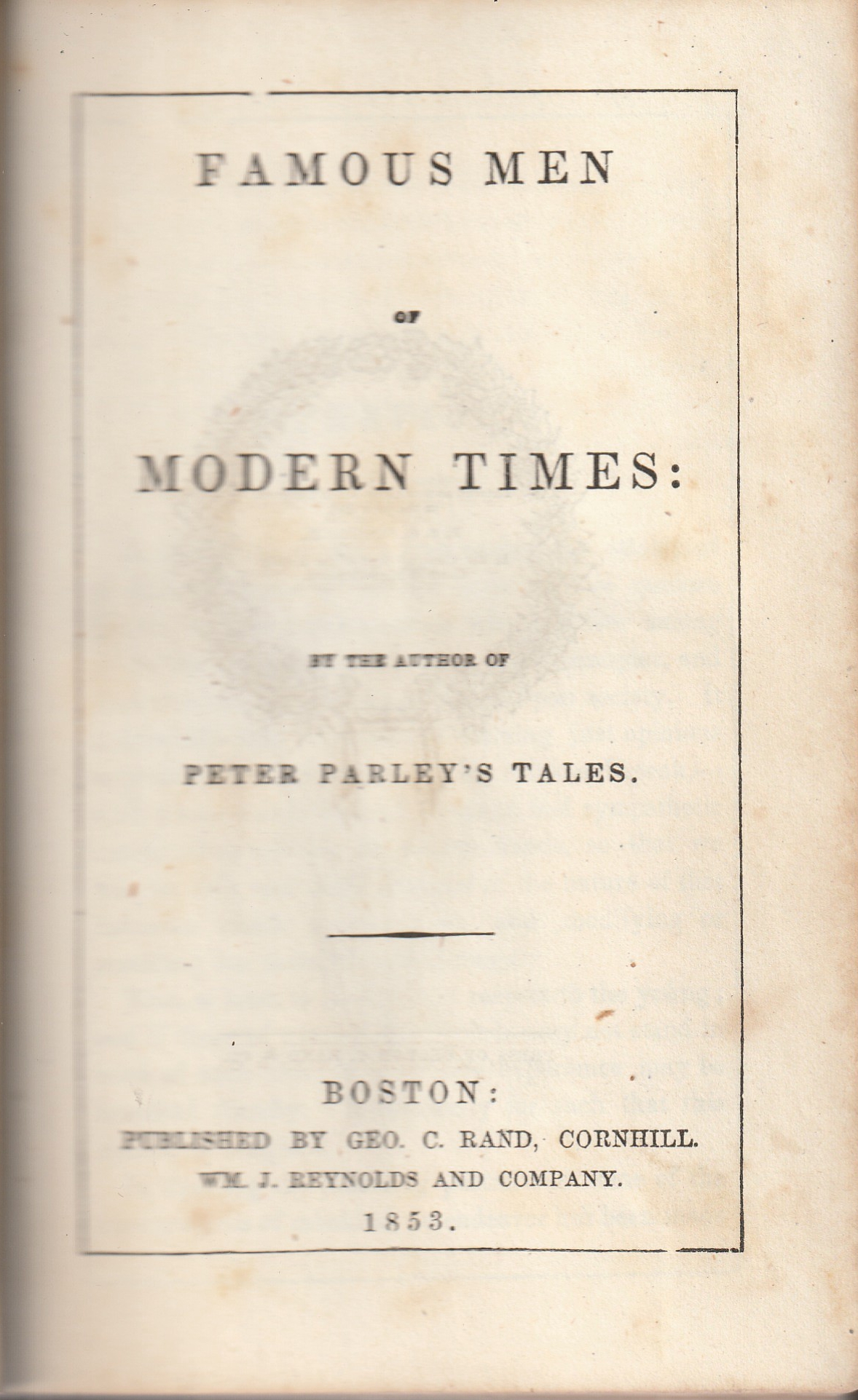 Famous Men of Modern Times