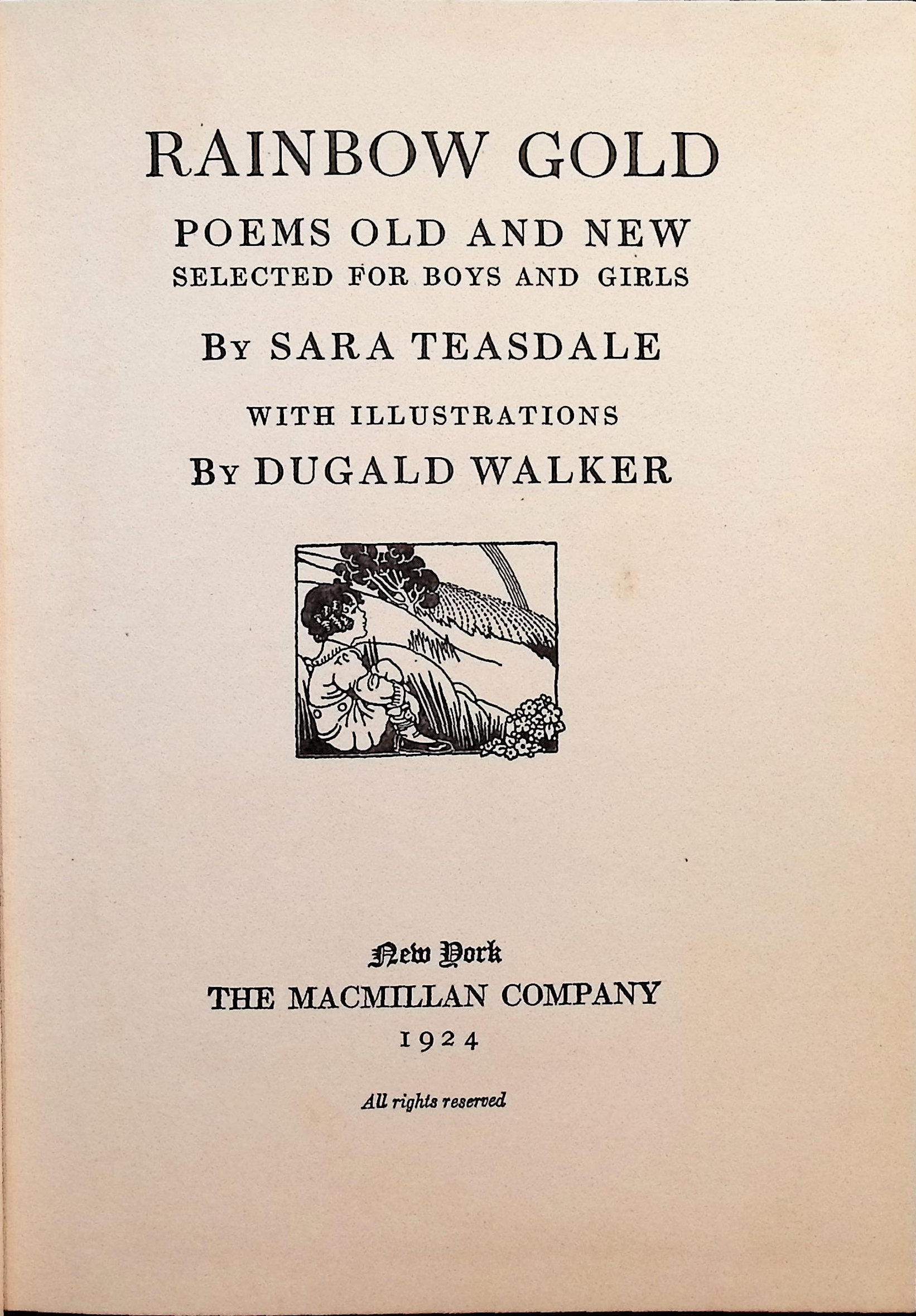Rainbow Gold: Poems Old And New Selected For Boys And Girls