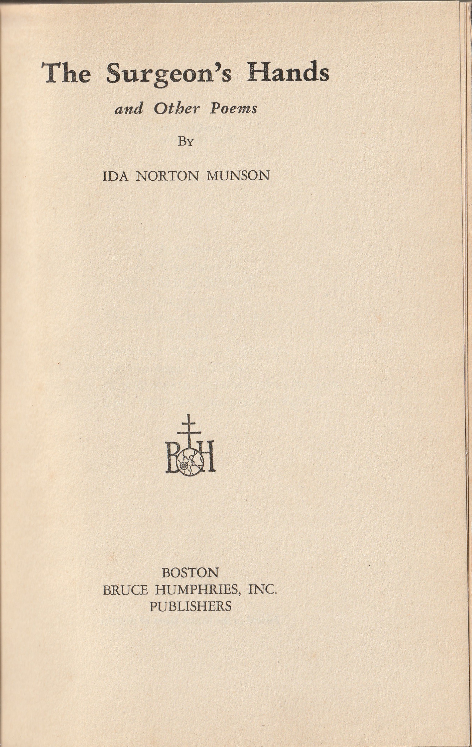 The Surgeon's Hands and Other Poems