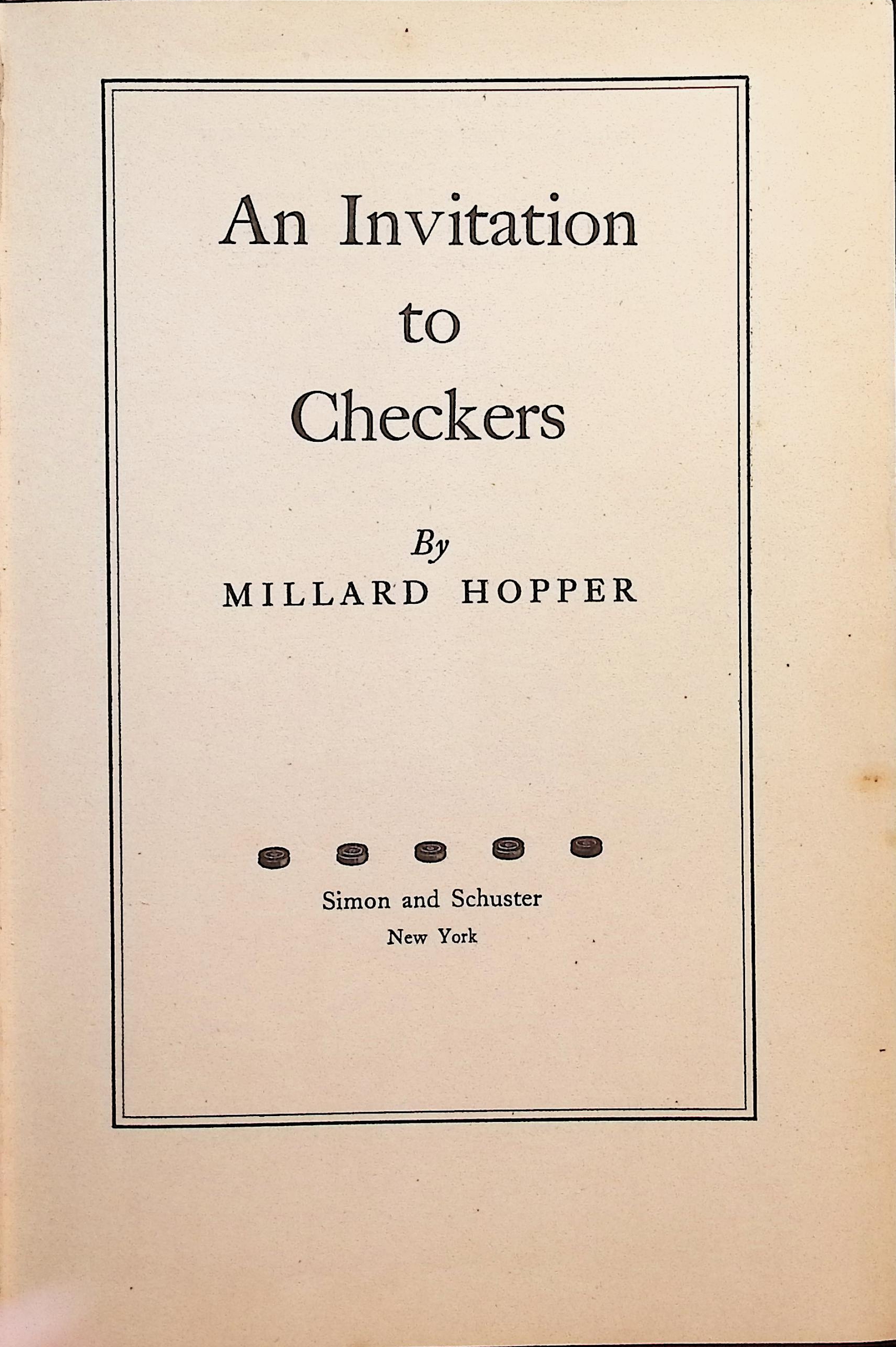An Invitation to Checkers