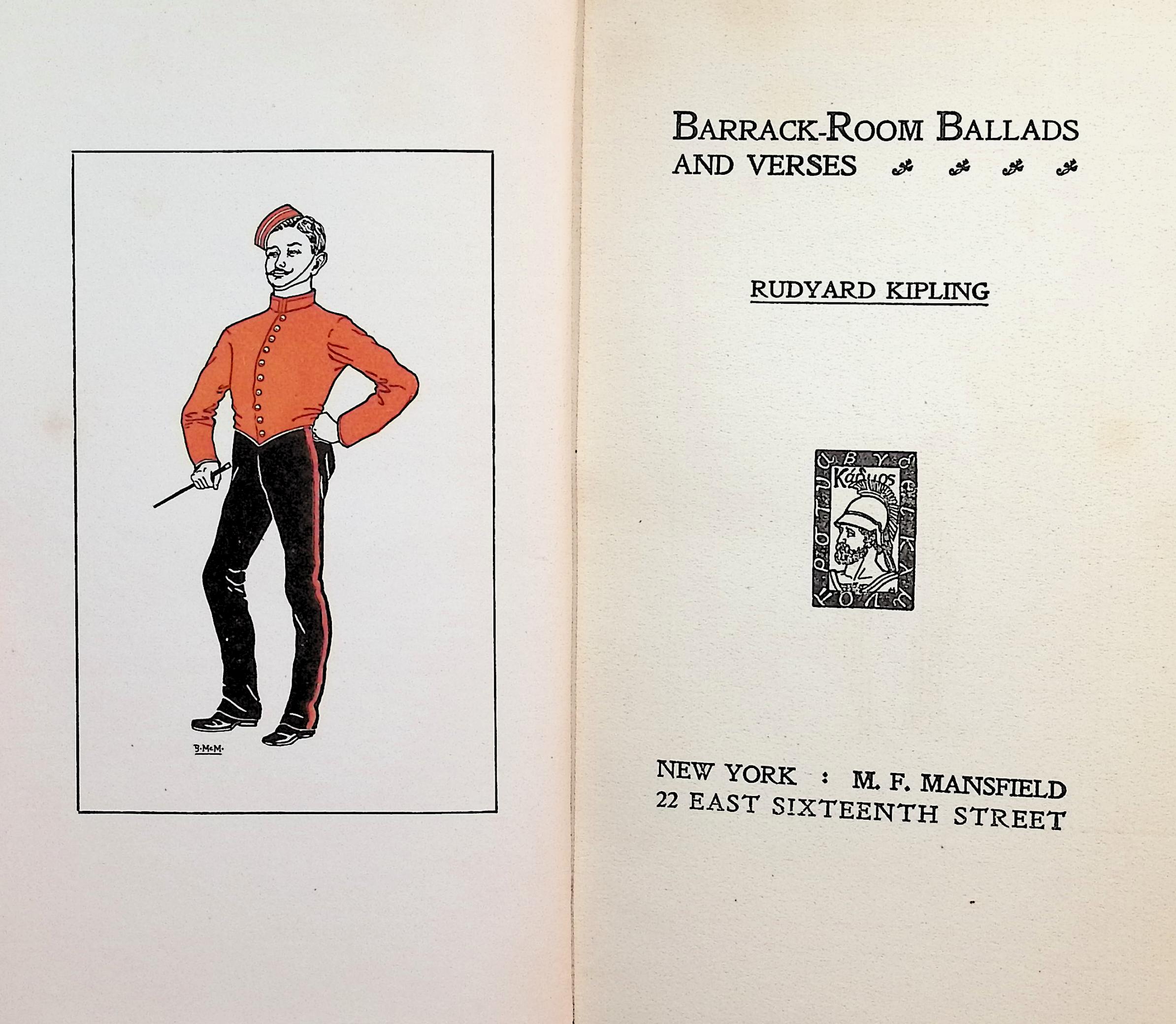 Barrack-Room Ballads and Verses with Departmental Dittes and Other Verses