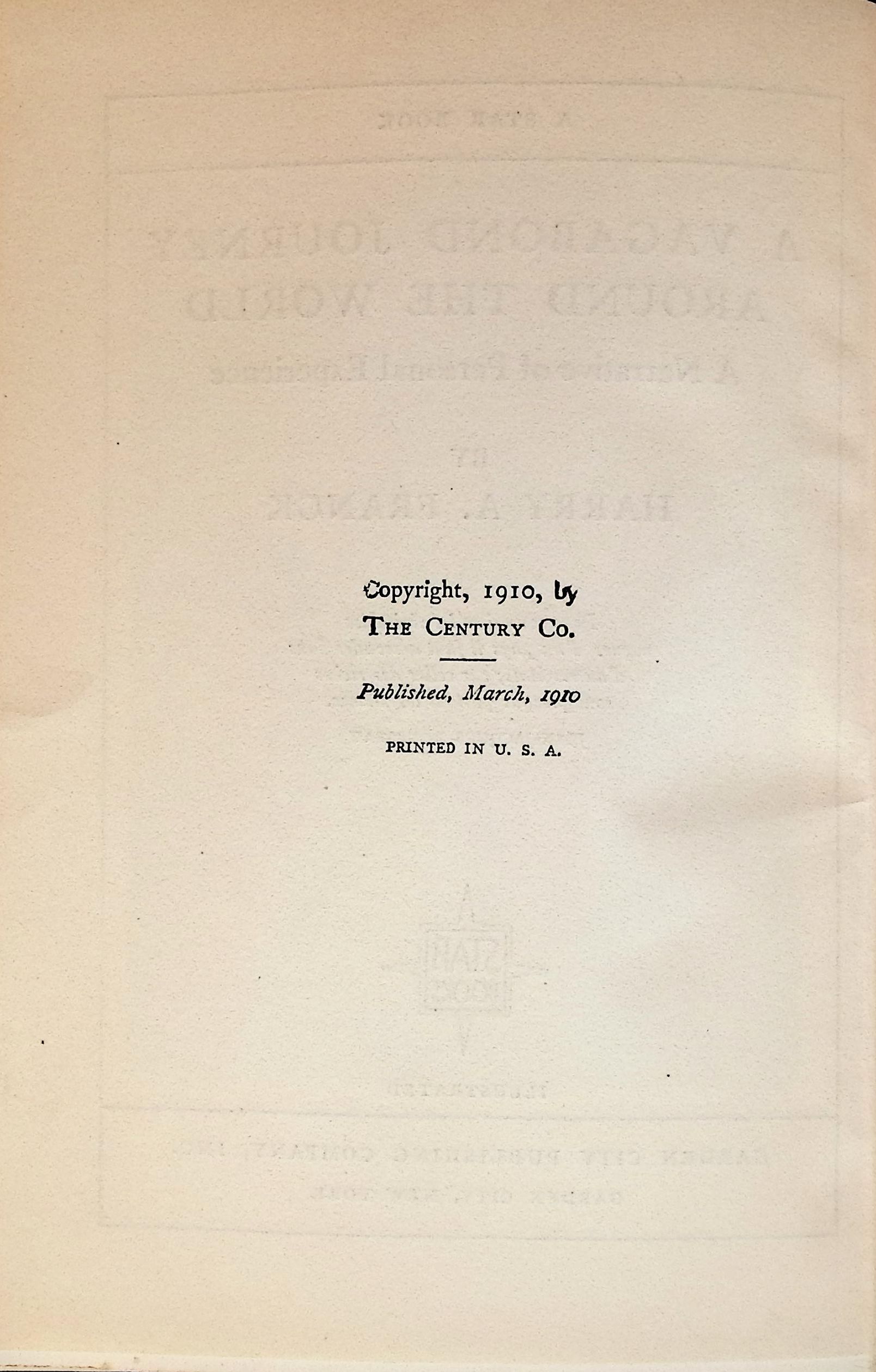 A Vagabond Journey Around the World: A Narrative of Personal Experience