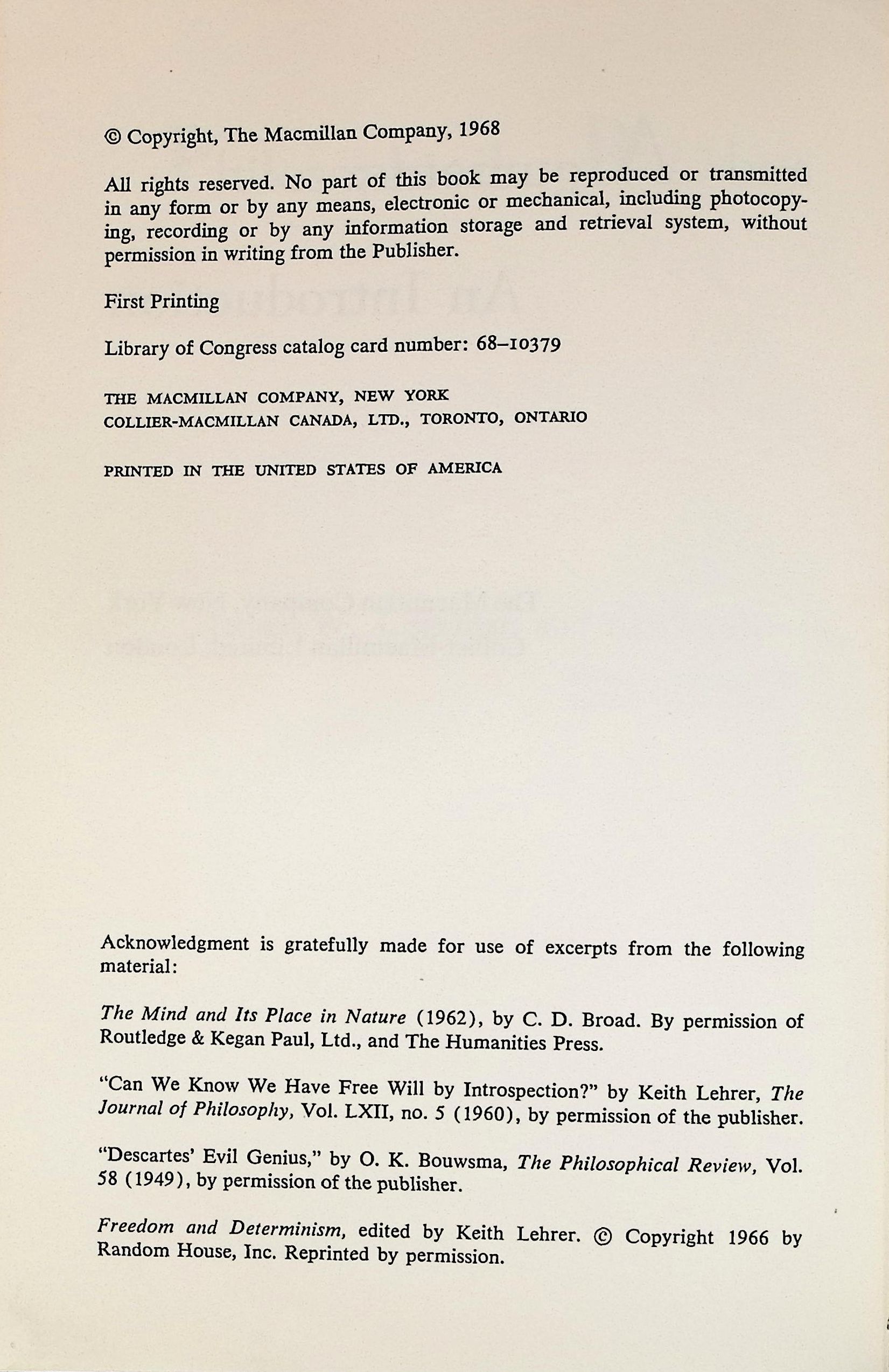 Philosophical Problems and Arguments: An Introduction