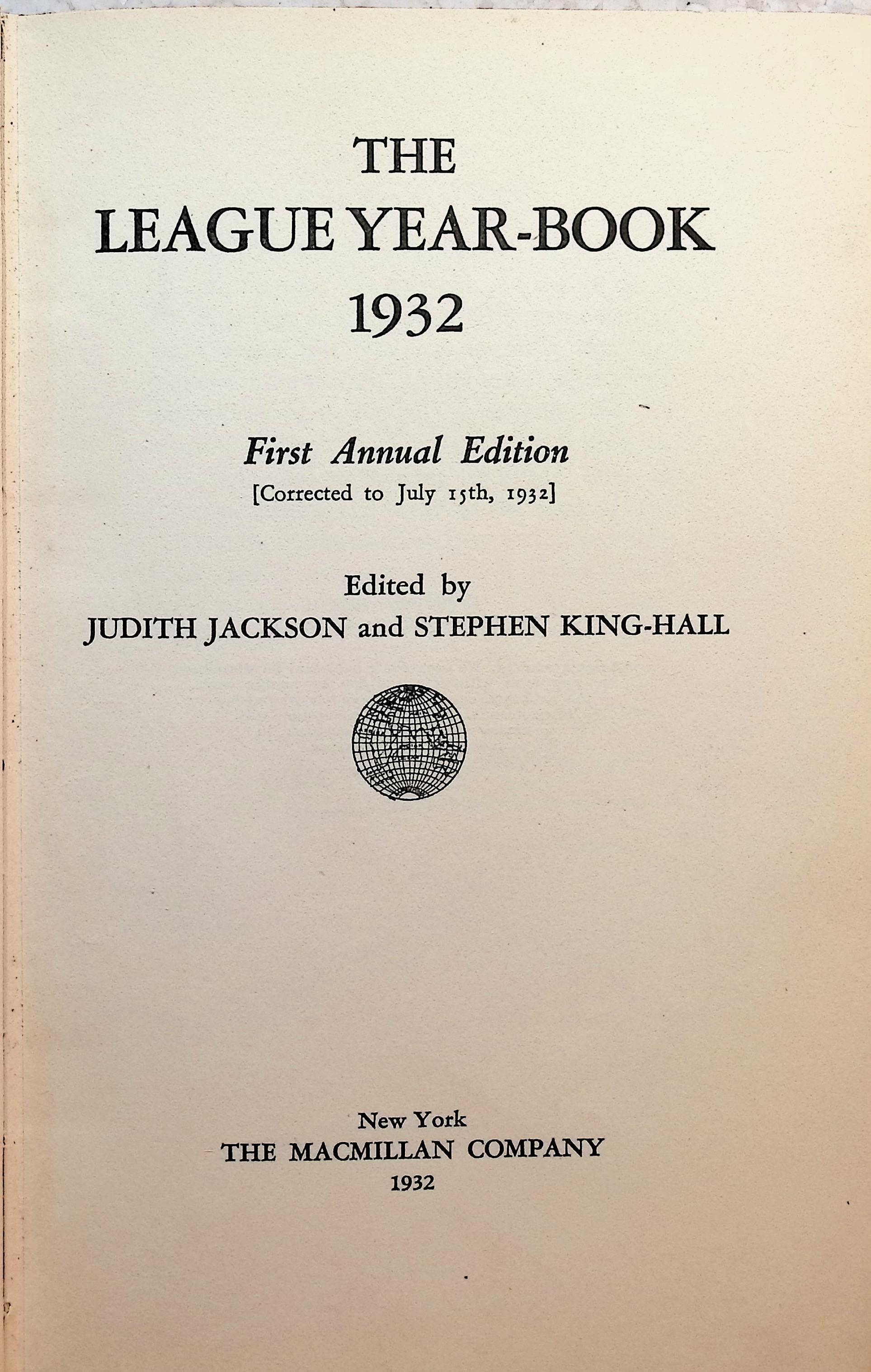 The League Year-Book, 1932