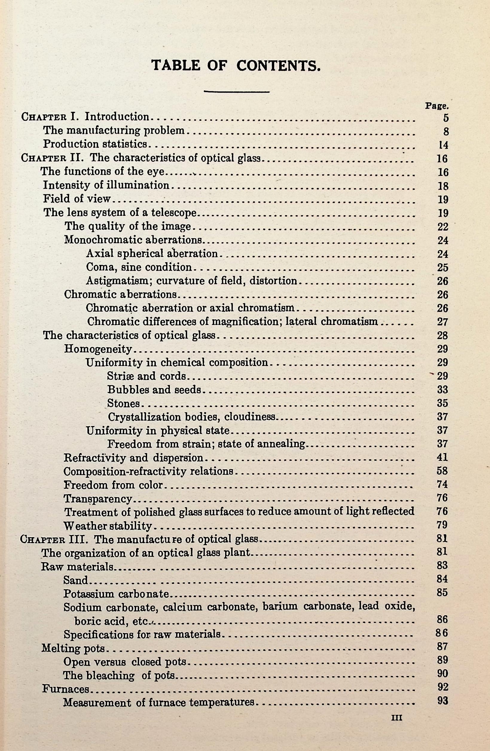 The Manufacture of Optical Glass and of Optical Systems: A War-Time Problem