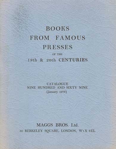 Image for Books from Famous Presses of the 19th and 20th Centuries, Catalogue 969, January 1976